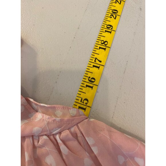 NWT Pink Ruffled Floral Mini Dress Ties in Back V-Neck Medium - Picture 7 of 11